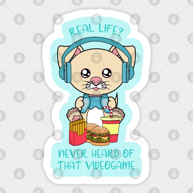 Real life, i am a gamer Sticker by JS ARTE